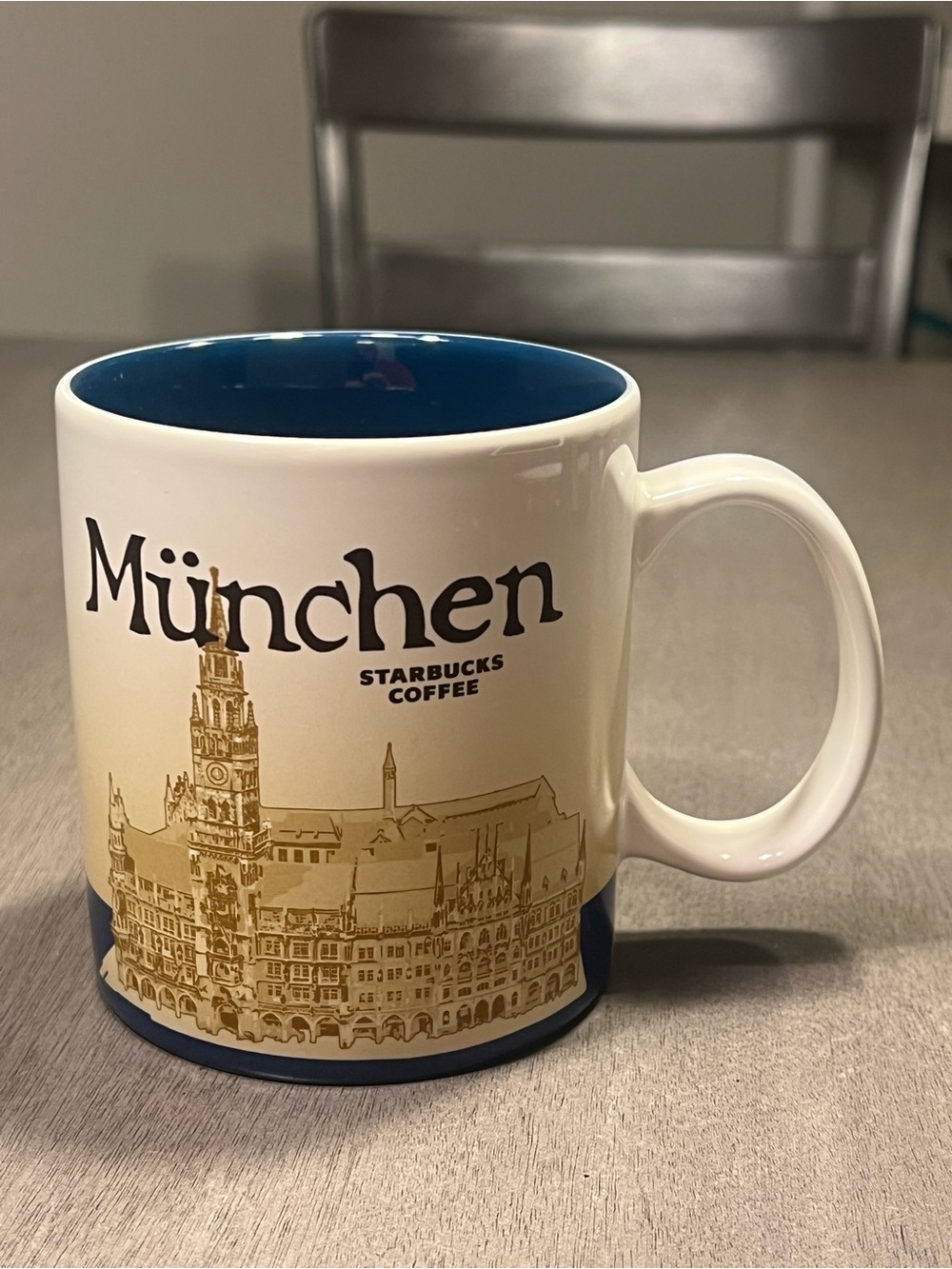 Starbucks Munich Skyline Mug - White, Blue, Gold